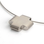 Titanium Brushed Cross Pendant - 0705-01